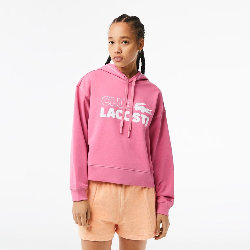 LACOSTE TEXTURE PRINT HOODIE